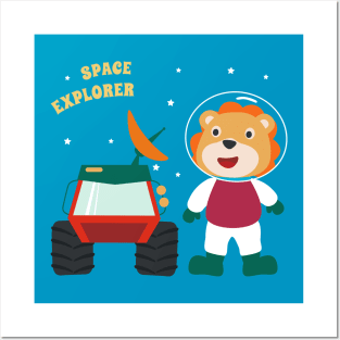 Cute tiger astronaut. Posters and Art